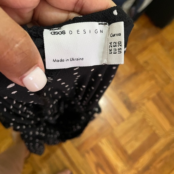 Asos Elegant Black Polka Dot Dress - Picture 3 of 11